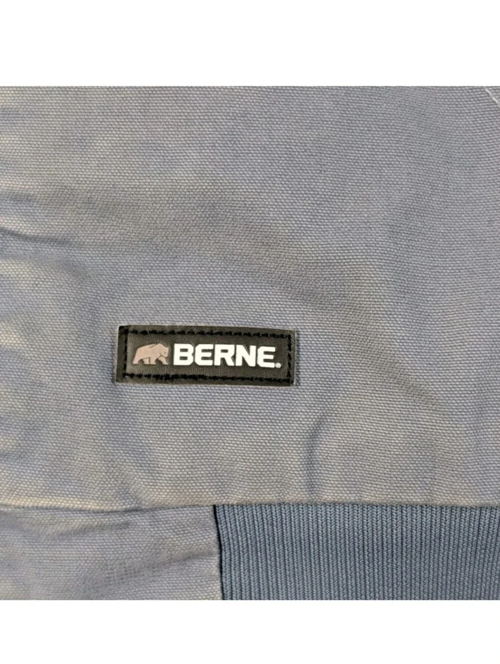 Berne Workwear Youth XL 18-20 Hooded Jacket Blue Quilted Canvas BHJ61SLB